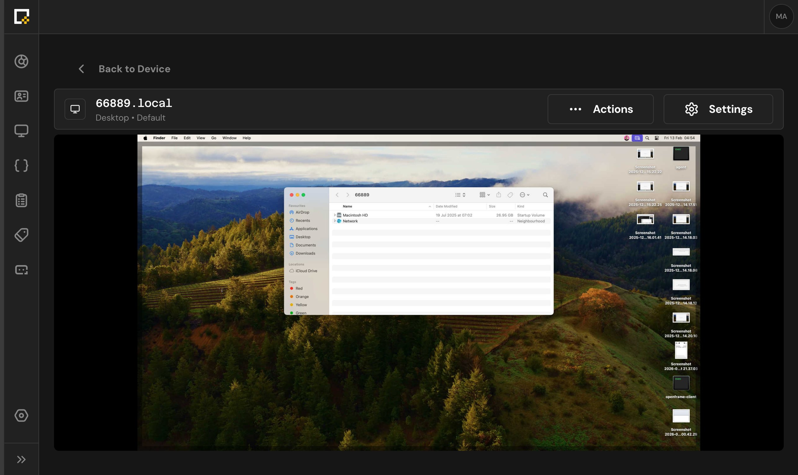 Mac Remote Access Control