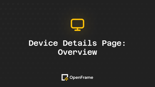Device Details Page: Overview