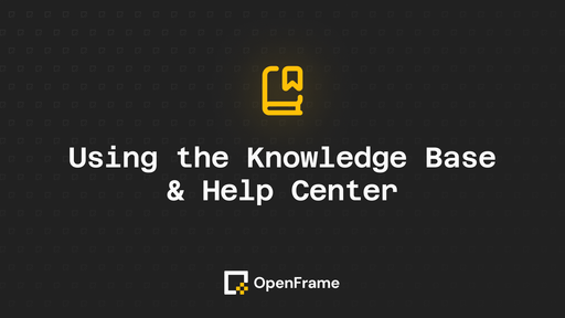 Using the Knowledge Base & Help Center