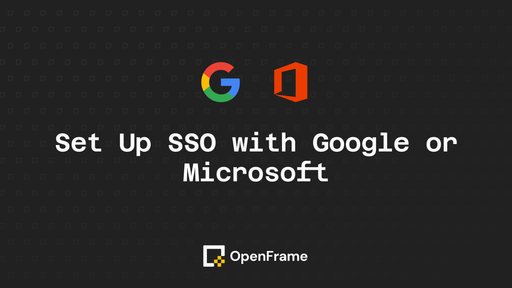 Set Up SSO with Google or Microsoft