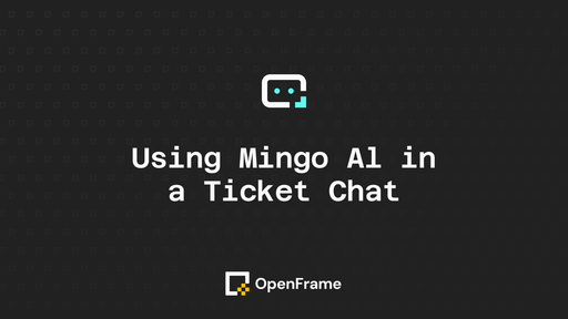 Using Mingo AI in a Ticket Chat