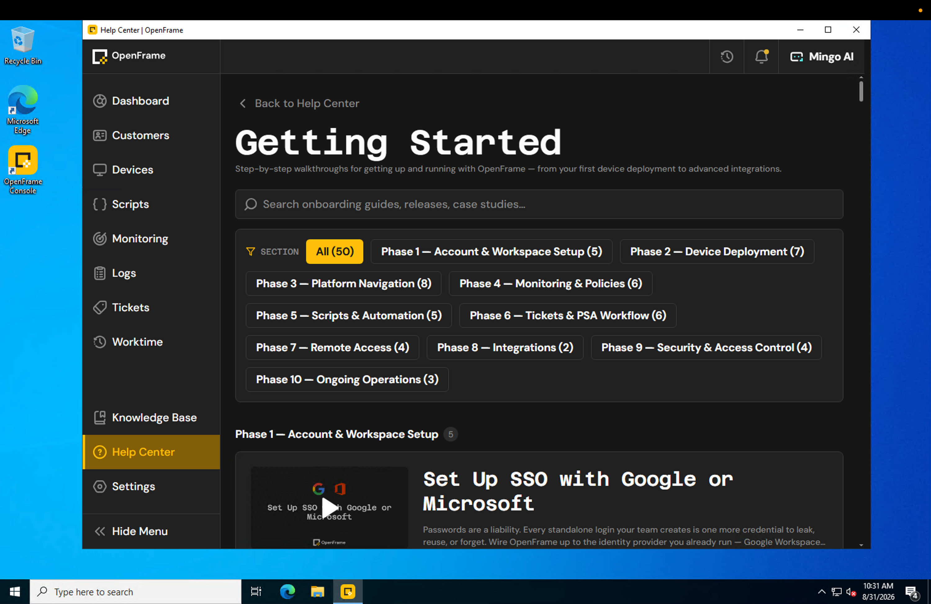 Desktop Application
