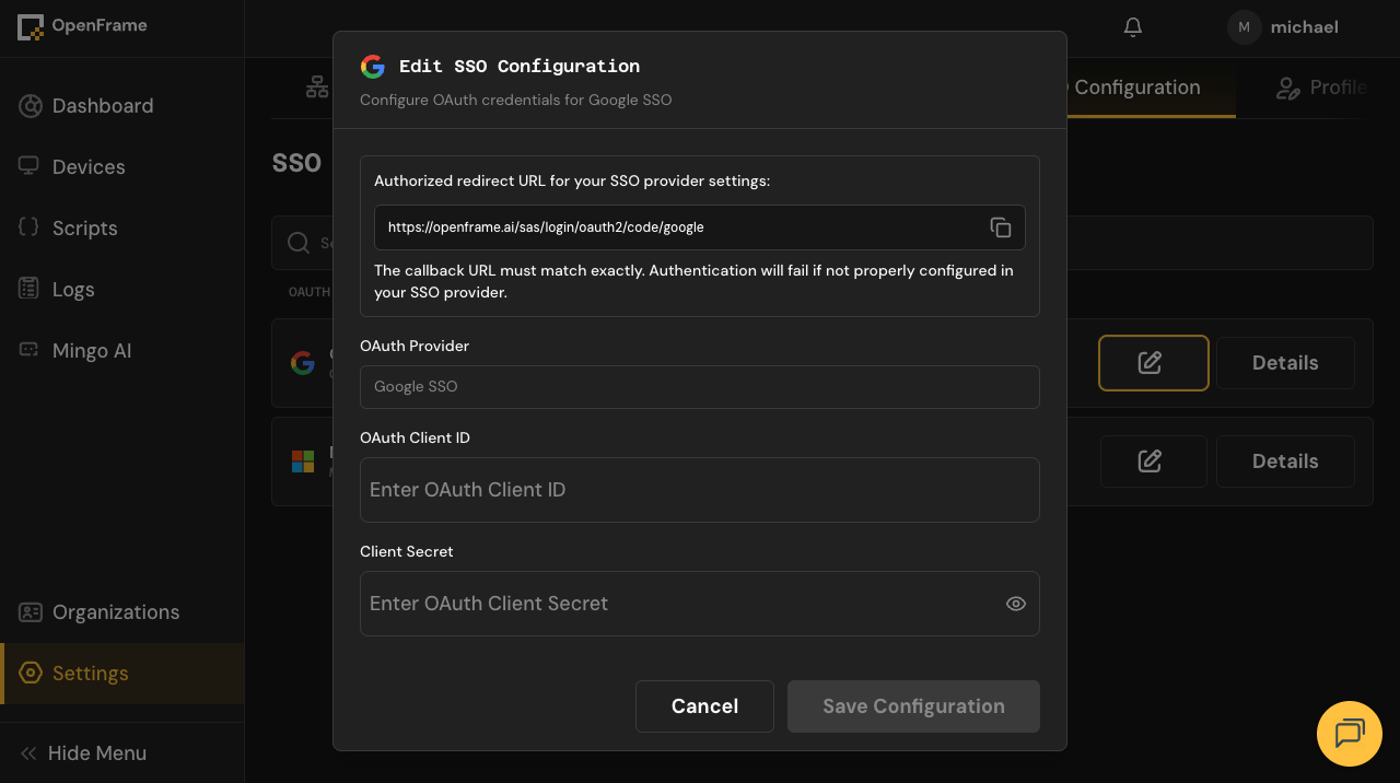 Office 365 SSO Configuration