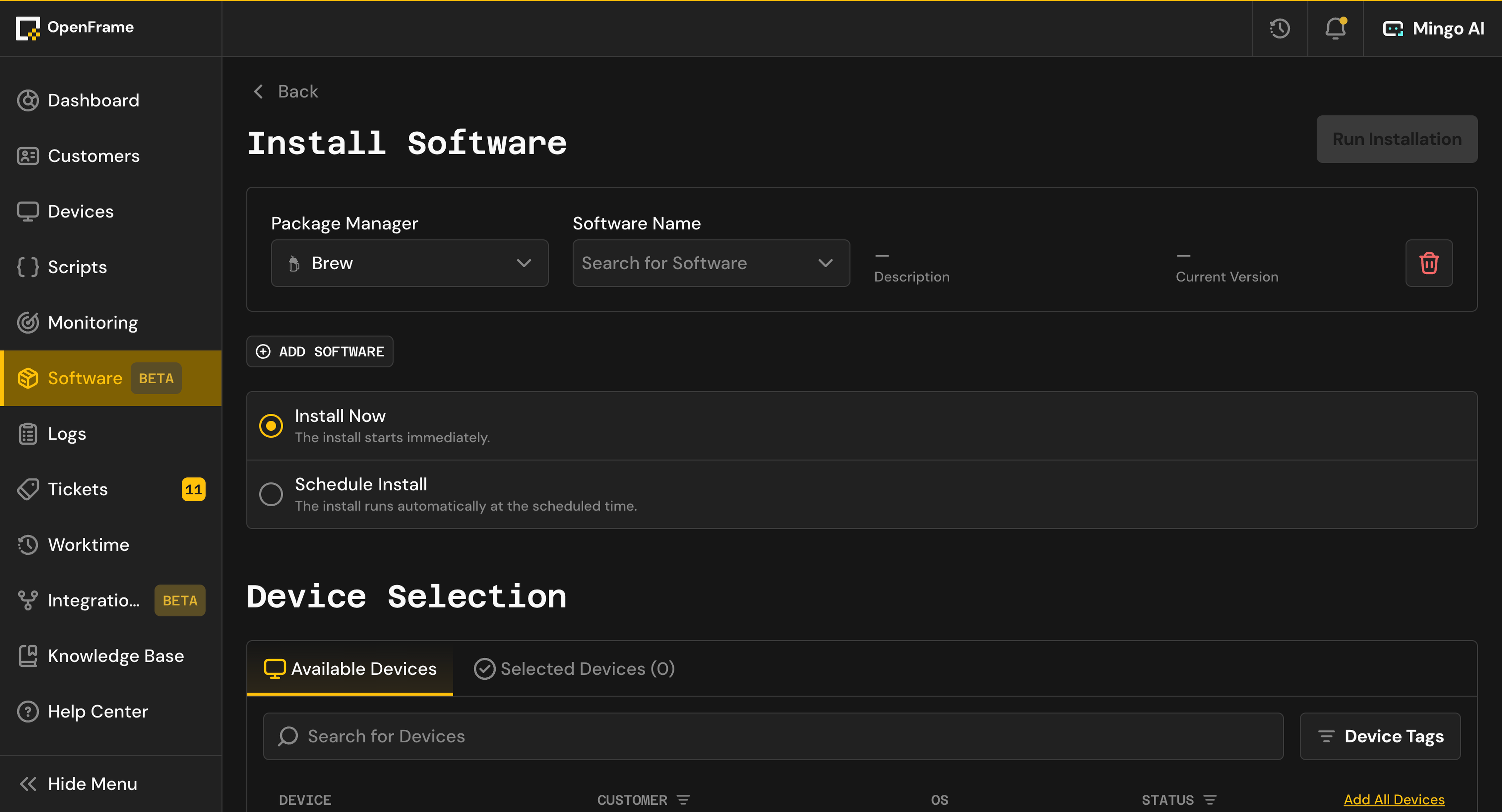 Software Installation